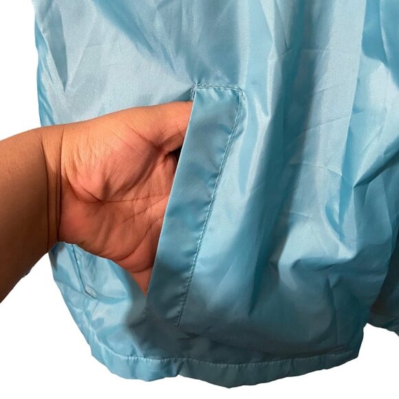 NEW TOTE Women Jacket Full Zip Rain Windbreaker Removable Hood Size Large Pocket - Picture 8 of 15